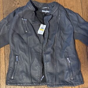 Calvin Klein Gray Jacket with Zipper Accents